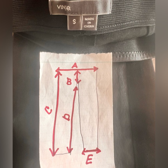 Vince 100% Leather Suede Black skinny leggings Size S / P - Picture 6 of 10